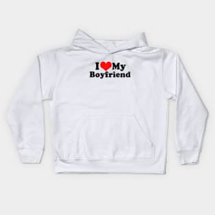 I Love My Boyfriend Valentine's Day Kids Hoodie